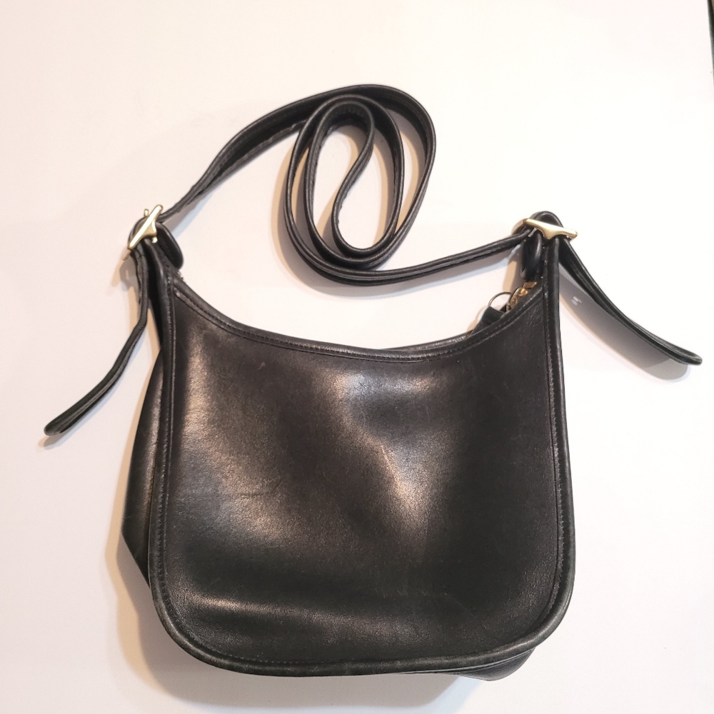 Coach Janice Legacy Black Genuine Leather Purse Shoulder Crossbody Bag 9950.